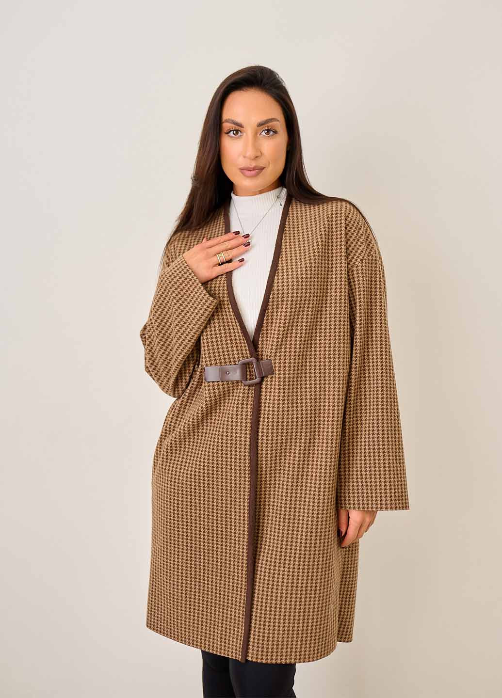 Коричневый демисезонный кардиган LibeAmore