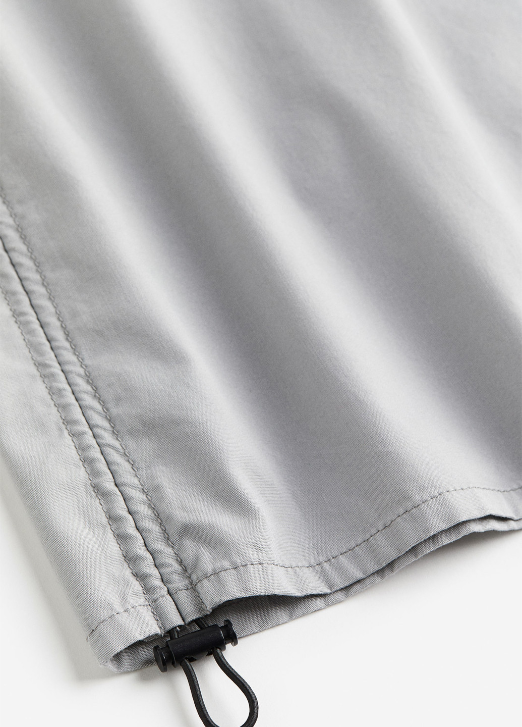 Светло-серая кэжуал однотонная юбка H&M а-силуэта (трапеция), карго