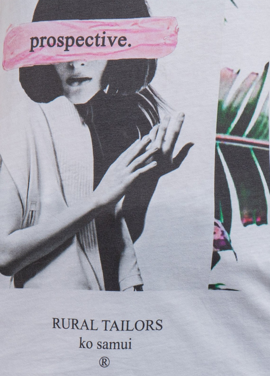 Біла футболка з принтом Ko Samui - (250382458)