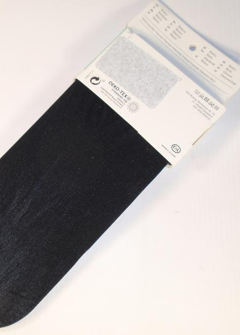 Чорні шкарпетки капронові (3 пари) C&A однотонні (212024983)