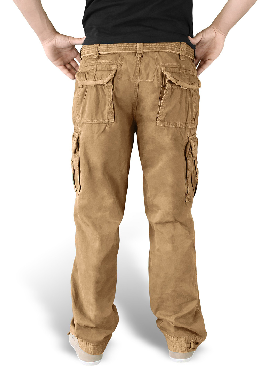 Песочные кэжуал демисезонные со средней талией брюки Surplus