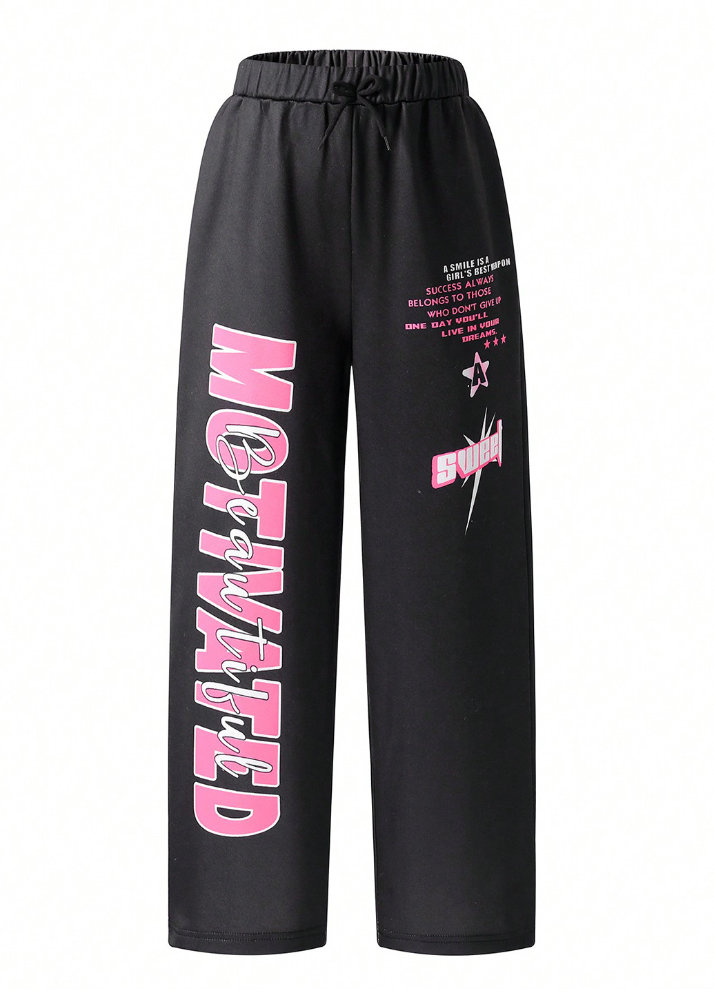 Черные спортивные, кэжуал демисезонные брюки SHEIN