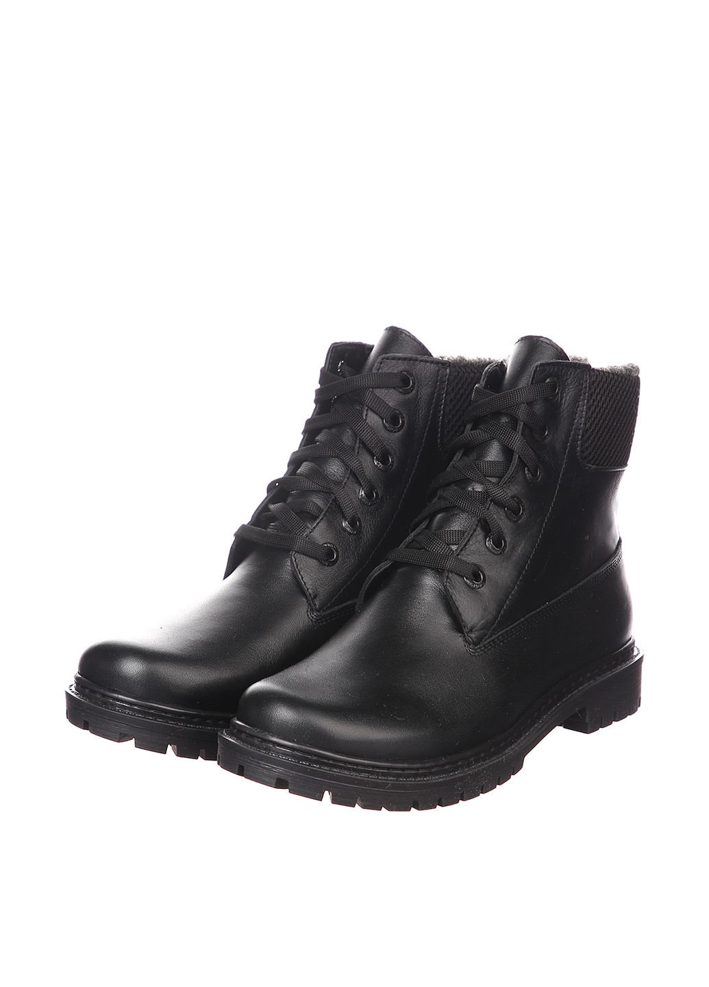 Черные зимние ботинки тимберленды Libero