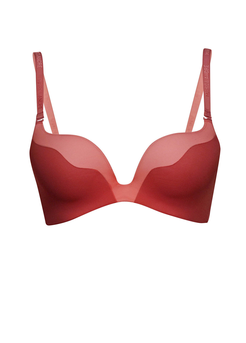Темно-червоний безшовний бюстгальтер Marc & André з кісточками поліамід