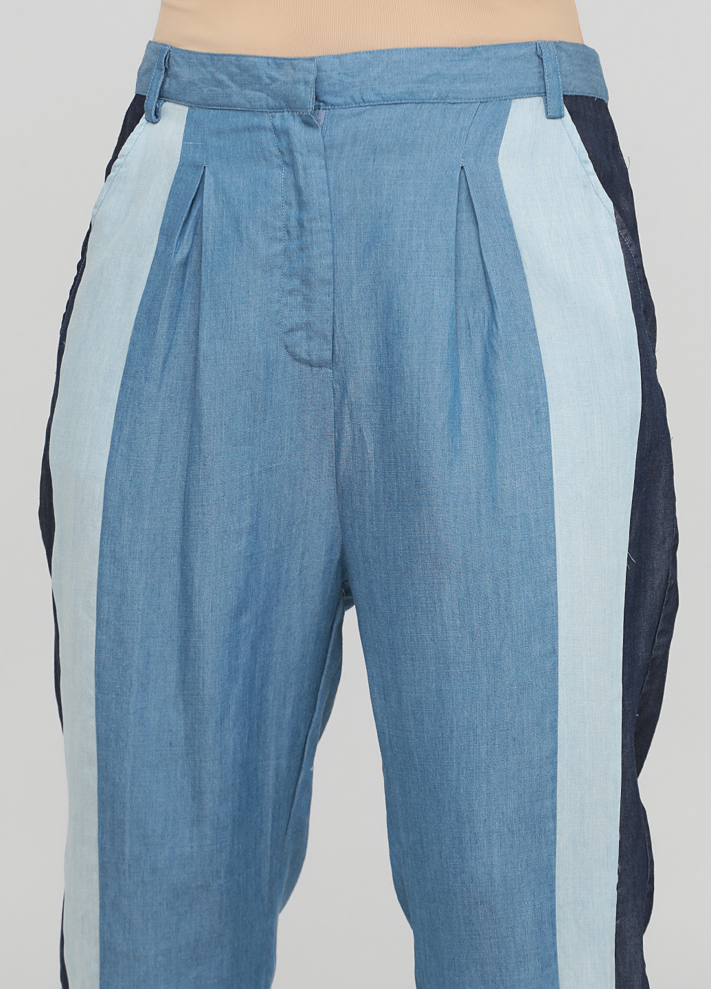 Синие кэжуал летние зауженные брюки Just Female