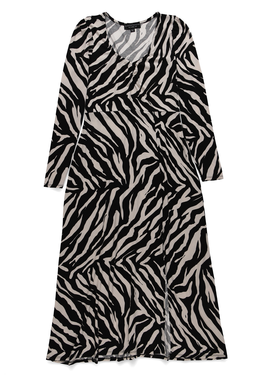 Бежевое кэжуал платье а-силуэт Dorothy Perkins зебра