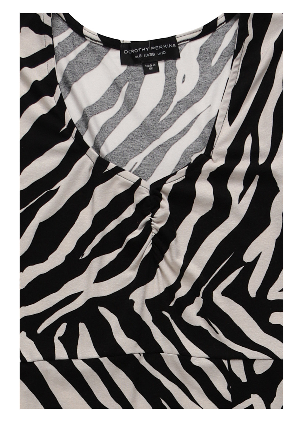 Бежевое кэжуал платье а-силуэт Dorothy Perkins зебра