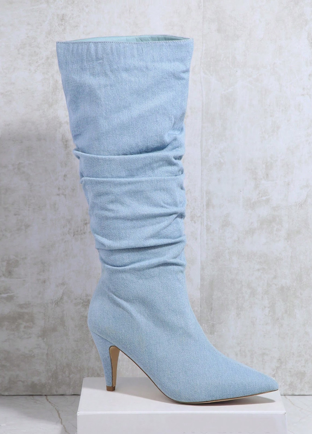 Осенние сапоги SHEIN с драпировкой