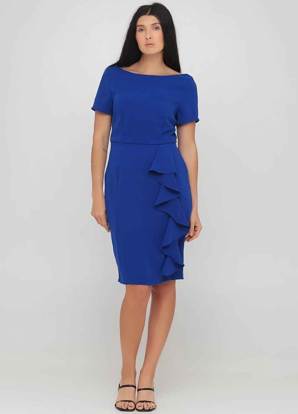 Синя кежуал однотонне плаття Paper Dolls