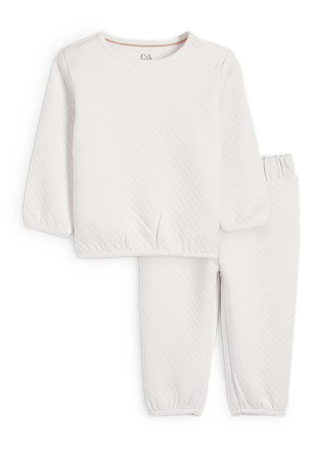 Кремовый демисезонный костюм (лонгслив, брюки) брючный C&A