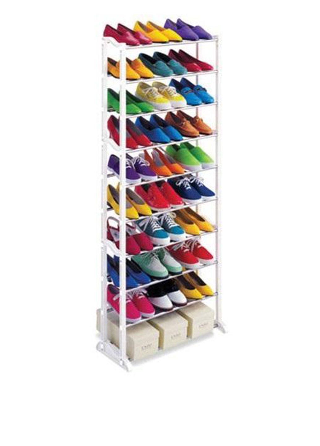 Подставка для обуви, 138х52х16 см TV-magazin однотонные белые