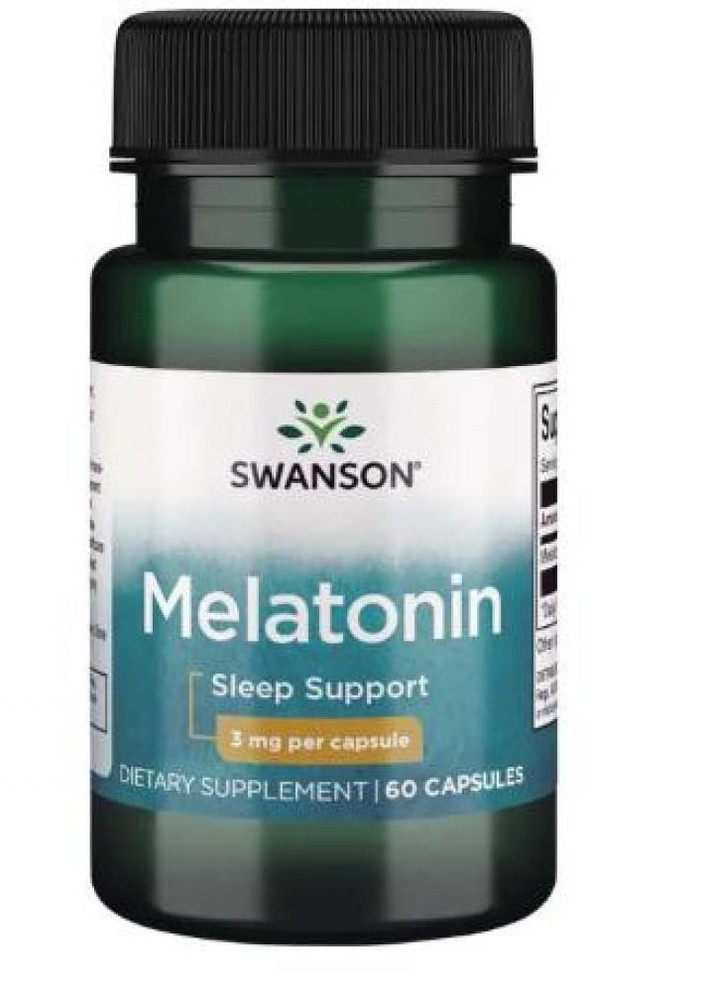 Мелатонін для сну Melatonin 3 mg 60 caps Swanson (232870392)