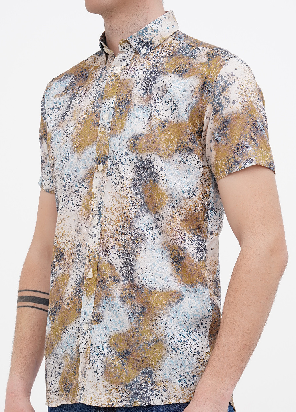 Цветная кэжуал рубашка с абстрактным узором Minimum