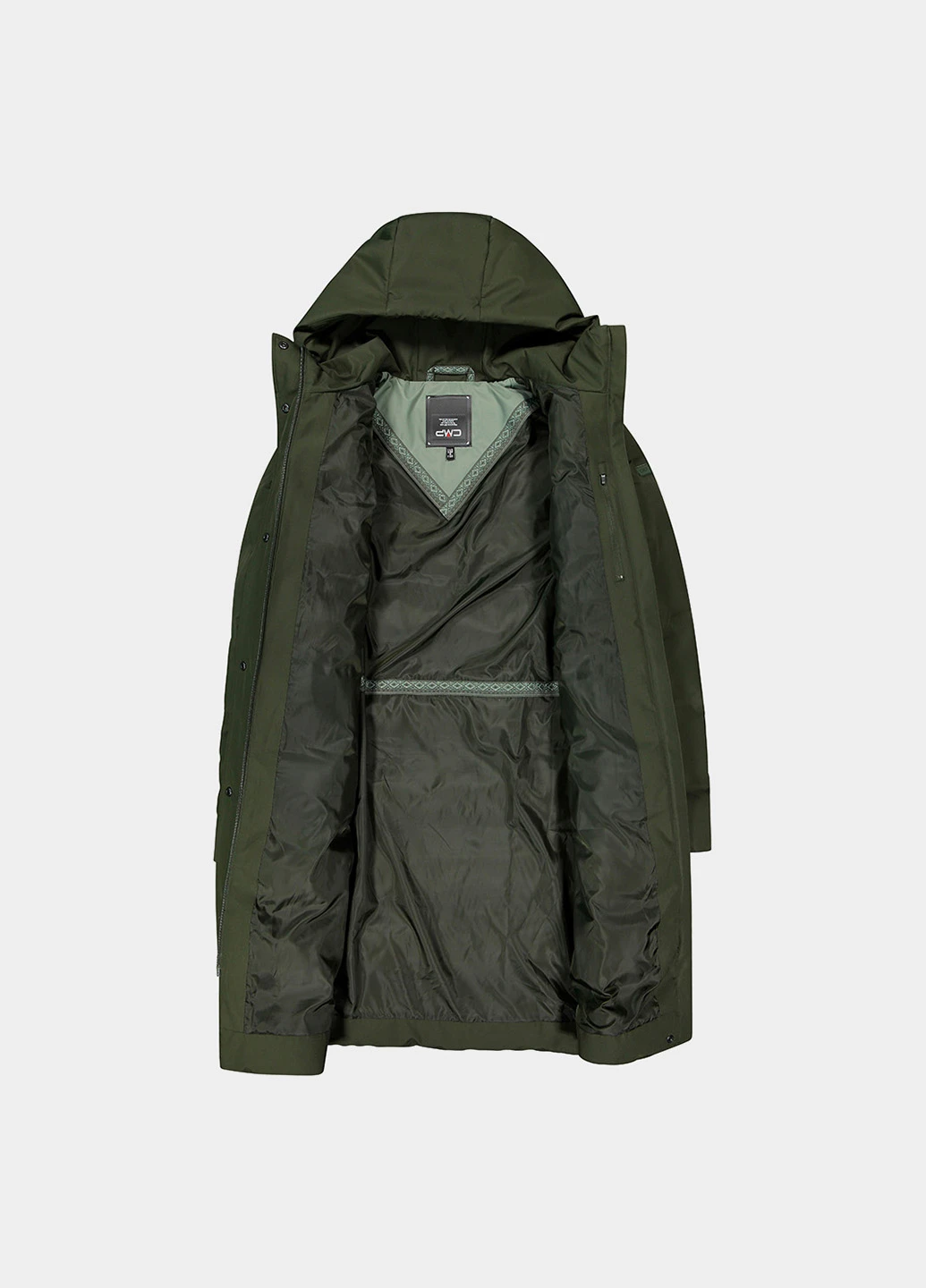 Оливкова (хакі) зимня куртка CMP COAT FIX HOOD POLYESTER