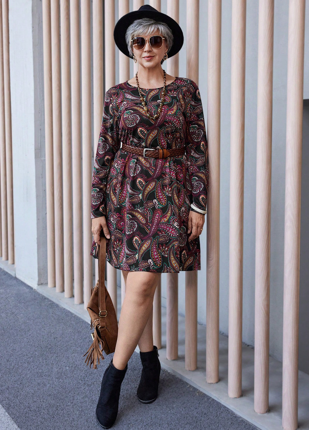 Чорна святковий, кежуал сукня кльош, а-силует SHEIN турецькі огірки