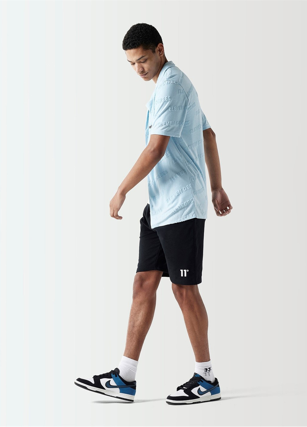 Светло-голубой кэжуал рубашка с надписями 11 Degrees