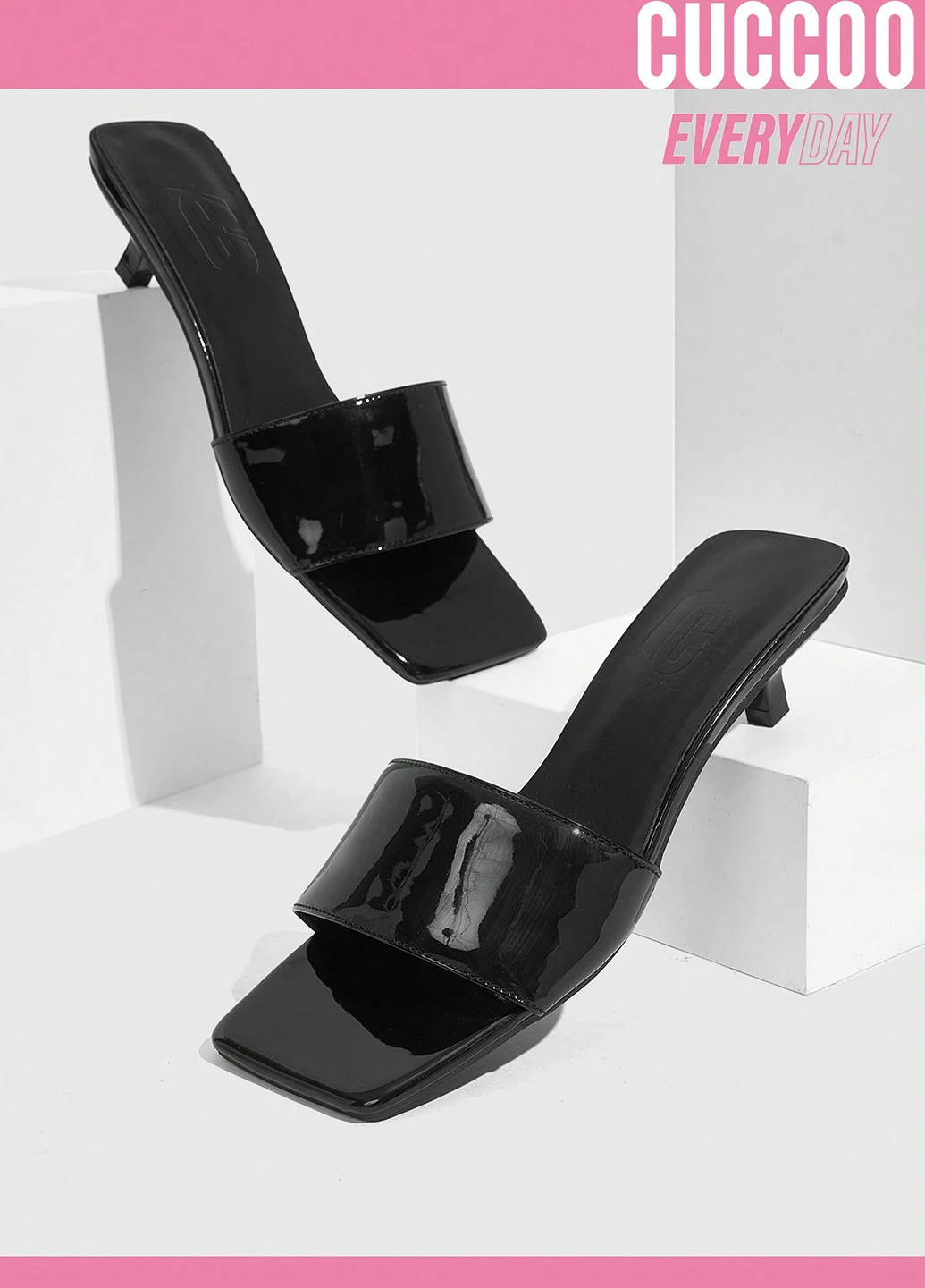 Черные шлепанцы SHEIN