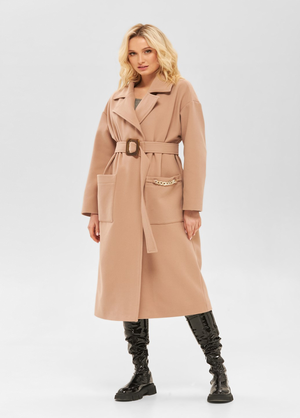 Темно-бежевое демисезонное Пальто MN