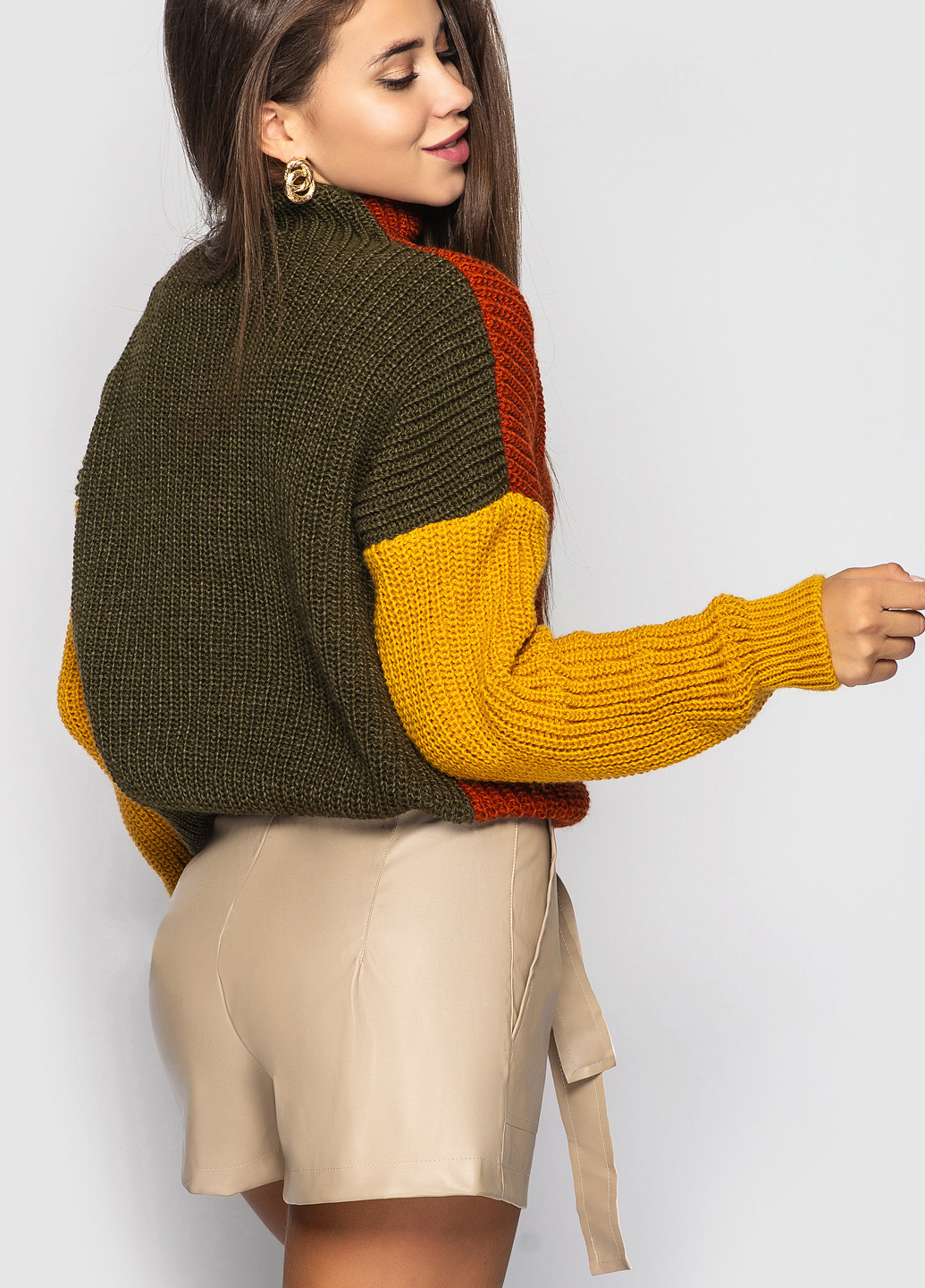 Терракотовый зимний свитер Larionoff