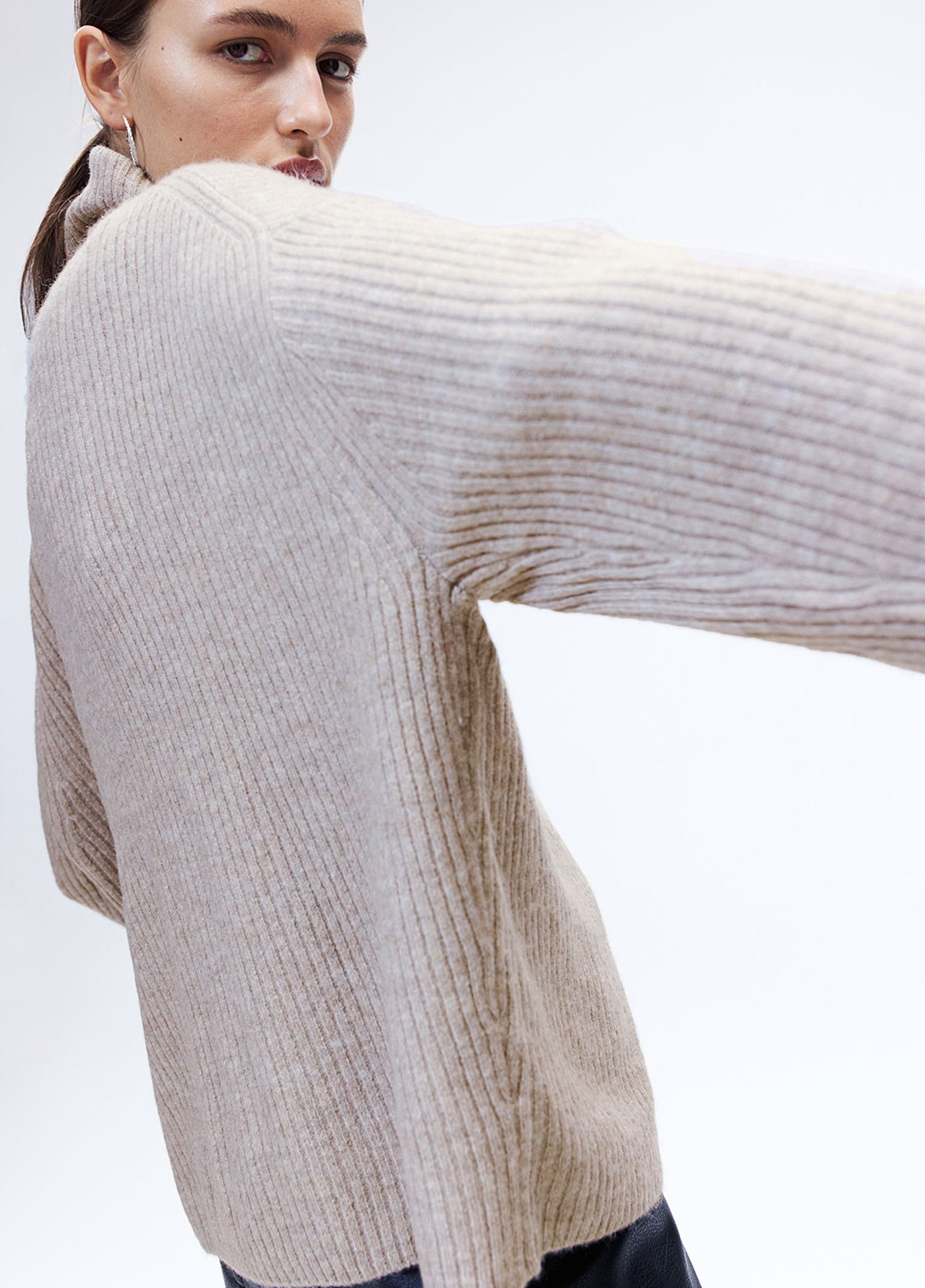 Бежевий зимовий світ зимовий вільного крою H&M