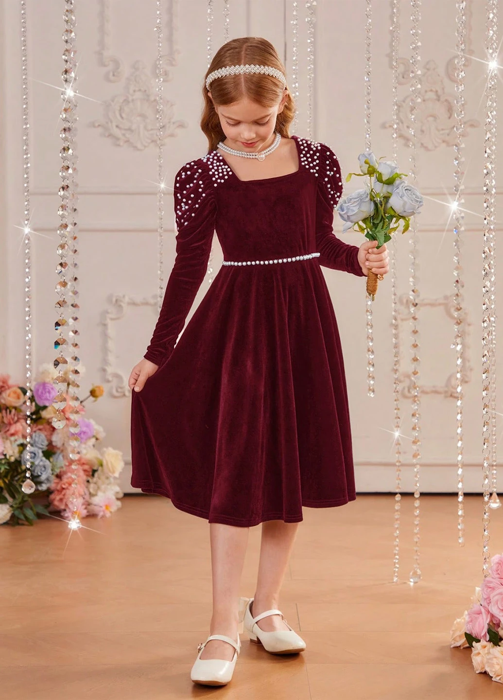 Бордова сукня SHEIN (325078471)