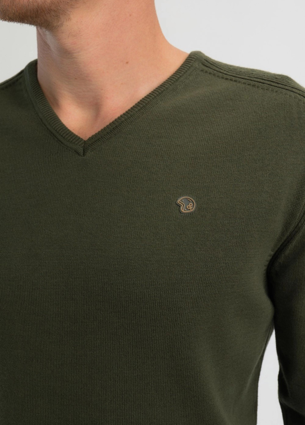 Оливковий (хакі) демісезонний пуловер пуловер Benson & Cherry