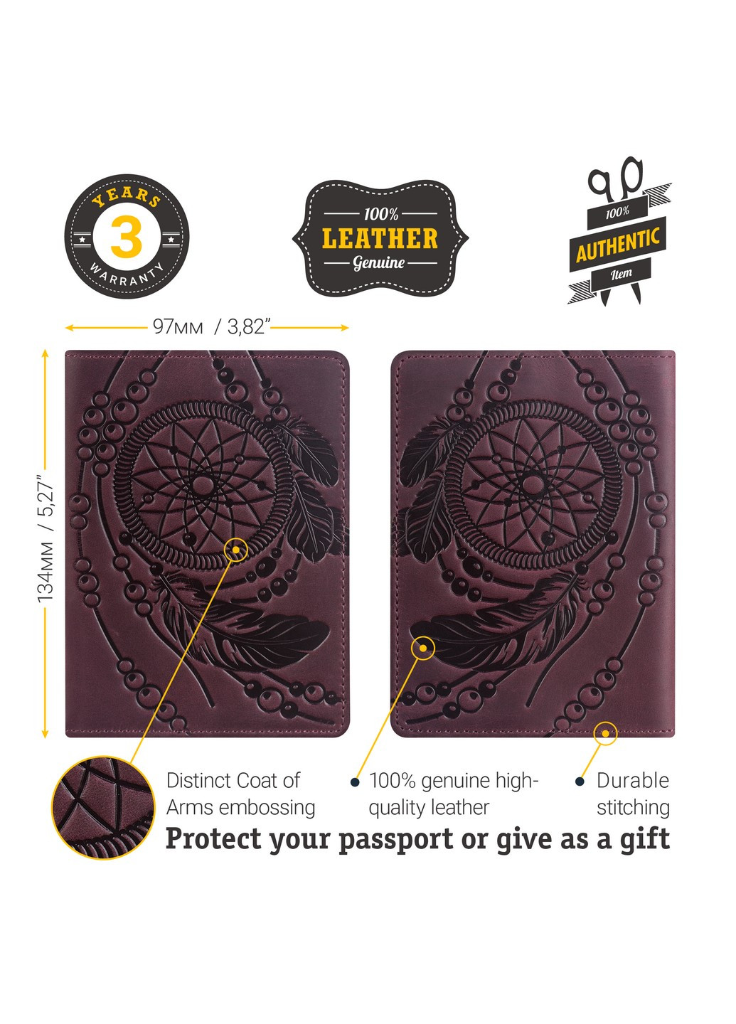Обложка на паспорт кожаная Shvigel (252086455)