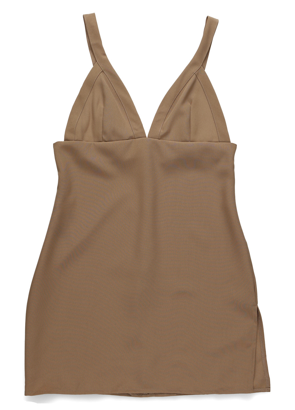 Бежевое кэжуал платье Boohoo однотонное