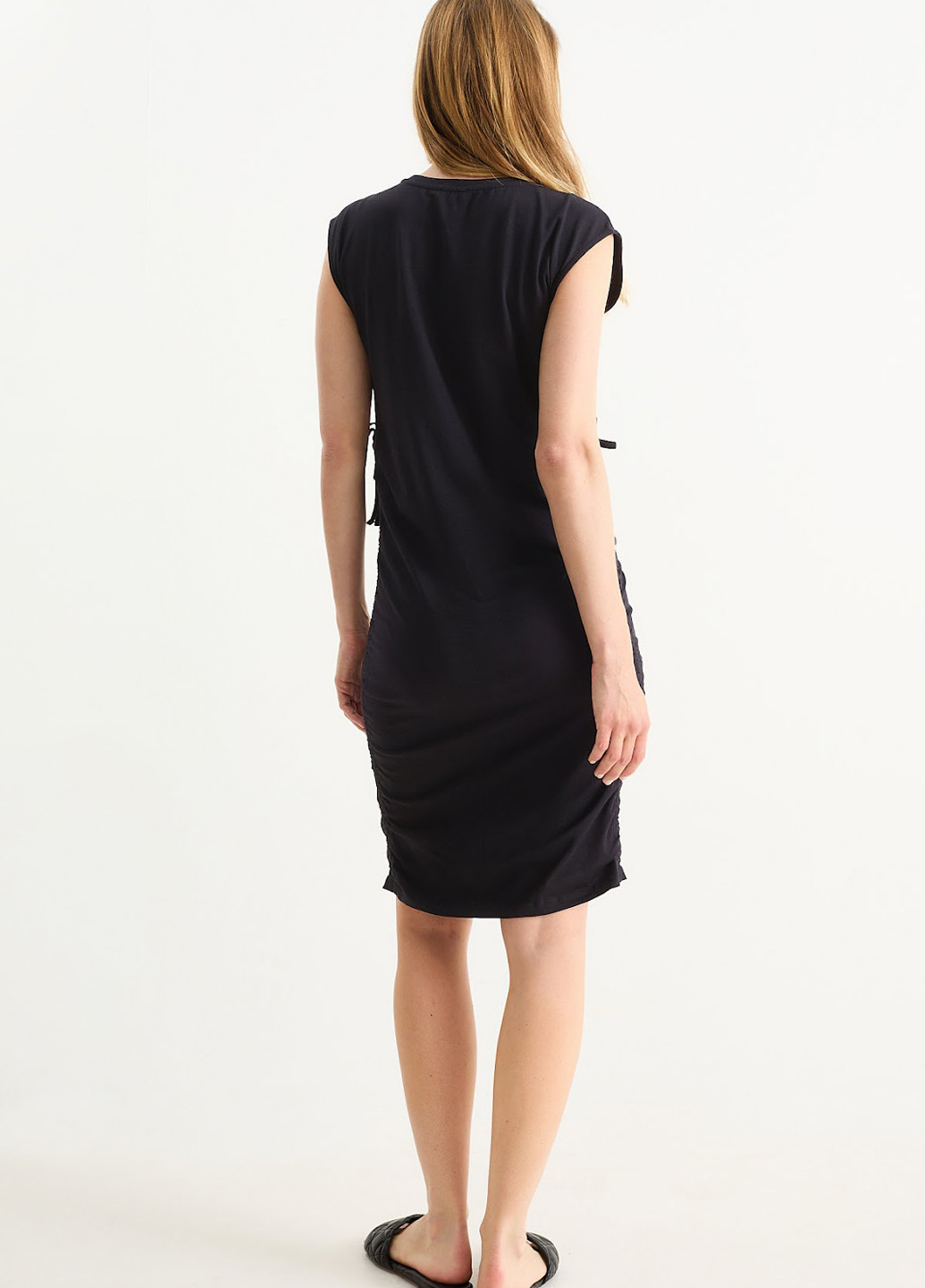 Черное кэжуал платье для беременных C&A однотонное