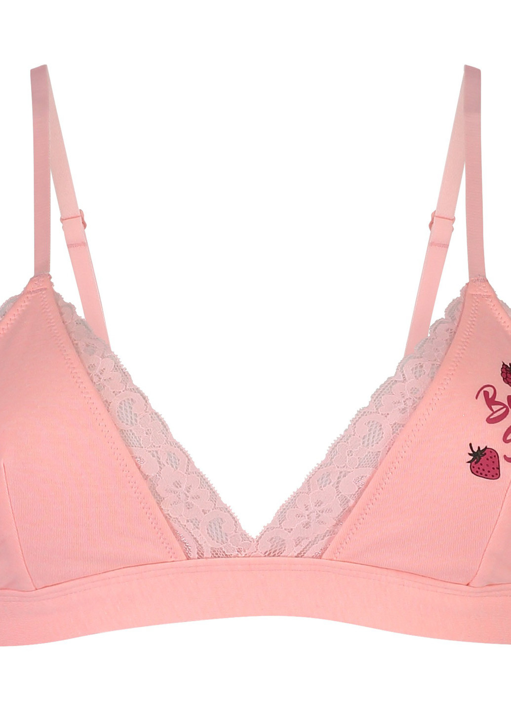 Світло-рожевий тріенджел бюстгальтер Hunkemoller без кісточок бавовна