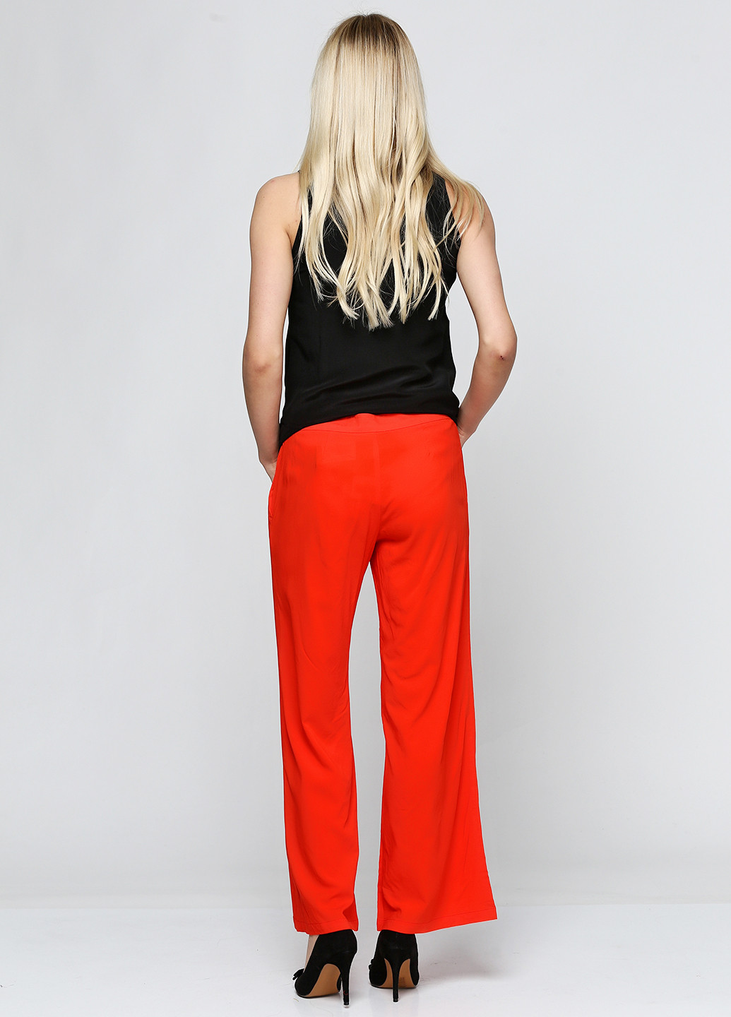 Оранжево-красные кэжуал летние клеш брюки Pinko
