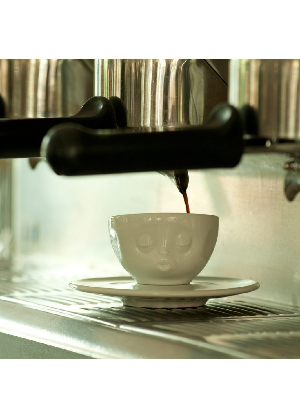 Чашка з блюдцем для кави Поцілунок (200 мл); фарфор Tassen (210767053)