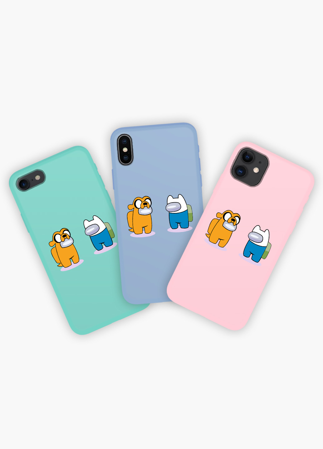 Чехол силиконовый Apple Iphone 8 Амонг Ас Время приключений Фин и Джейк (Among Us Adventure Time Finn & Jake) (6151-2414) MobiPrint (219565856)