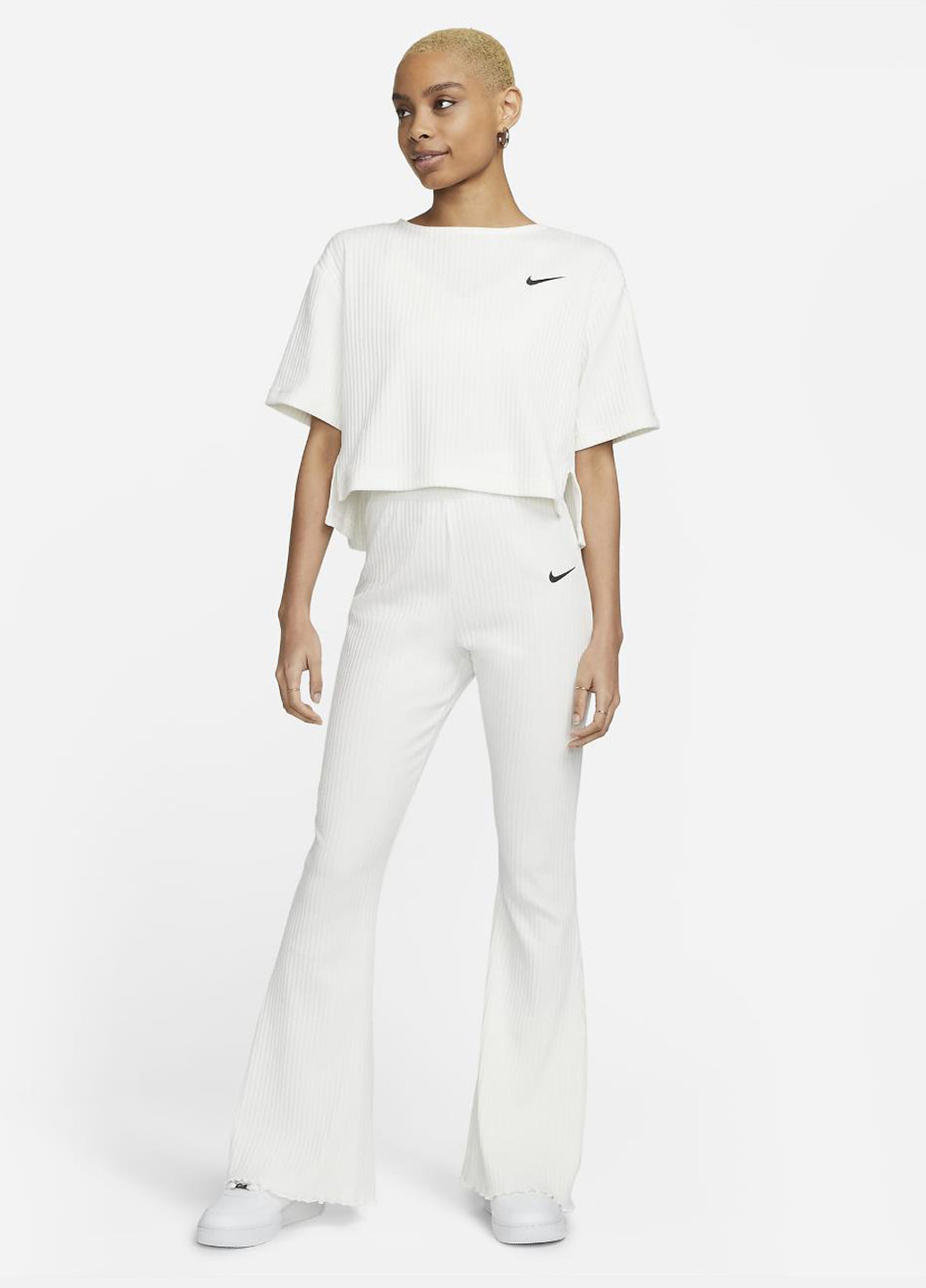 Брюки DV7868-133 Nike Sportswear High-Waisted Ribbed Jersey Pants (319358970)