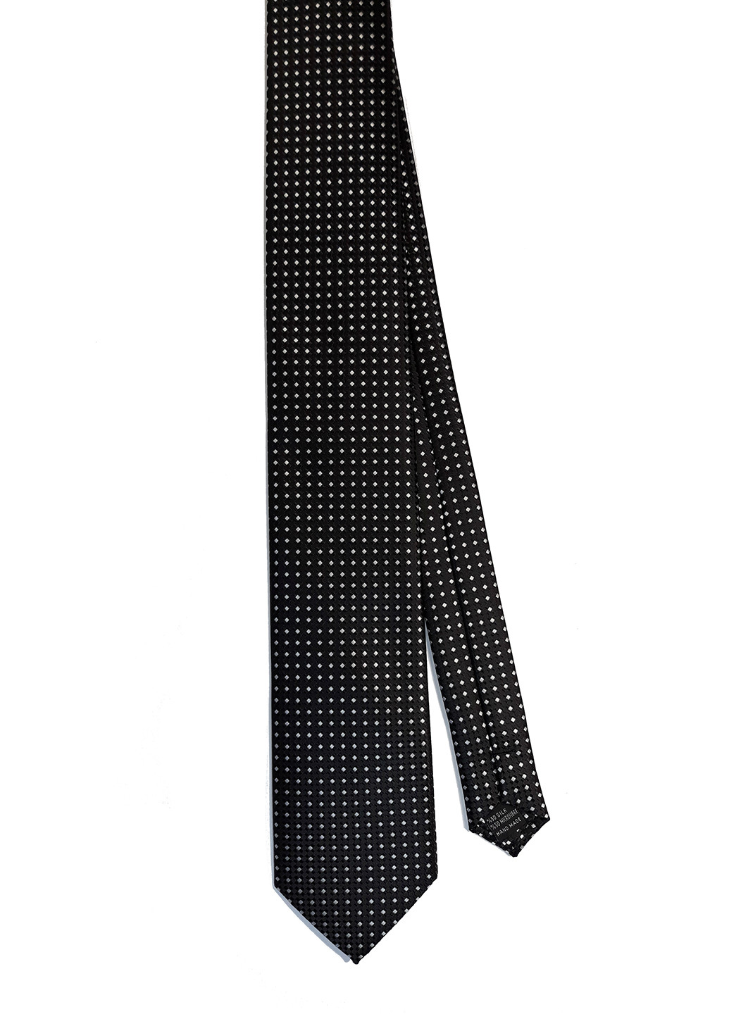 Галстук Franco Riveiro стандартный абстрактный чёрный шелк
