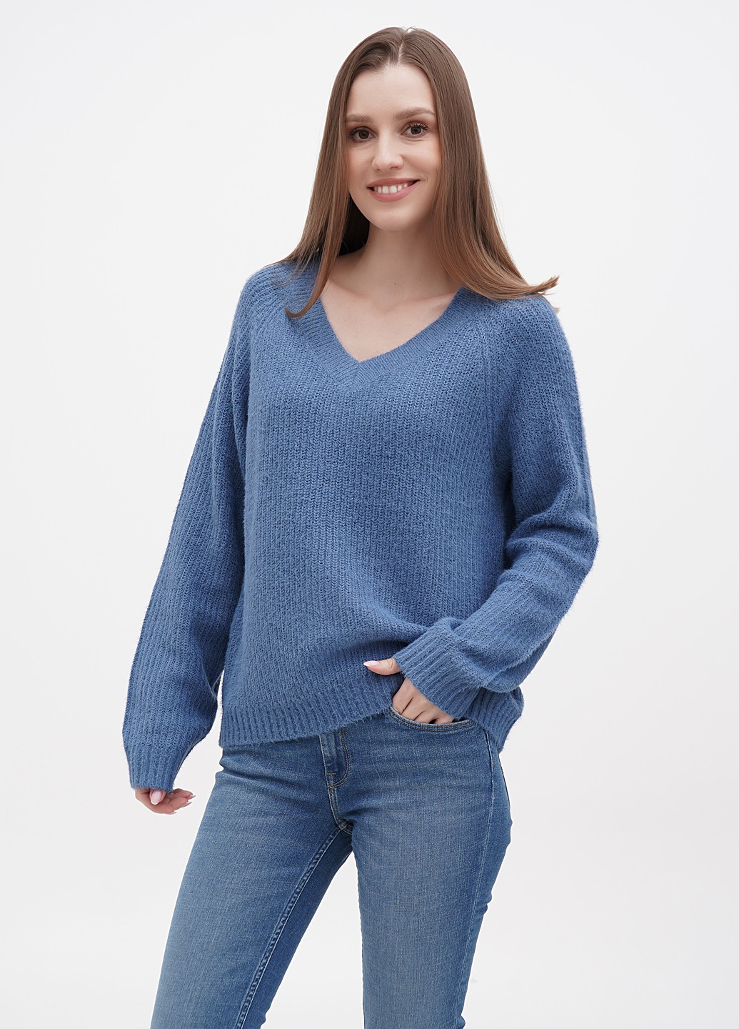 Синий зимний пуловер пуловер Only