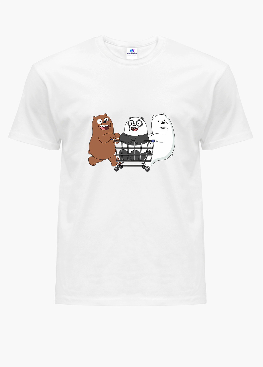 Белая демисезонная футболка детская вся правда о медведях (we bare bears) белый (9224-2891) 164 см MobiPrint
