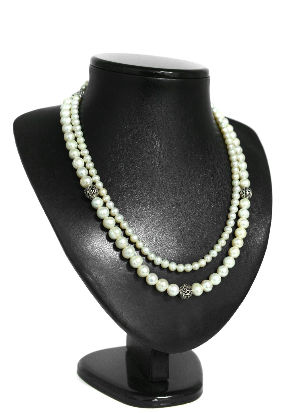 Ексклюзивне намисто "Королівські перли " Перли 53 см 2-рядне Fursa fashion бусы (254025364)