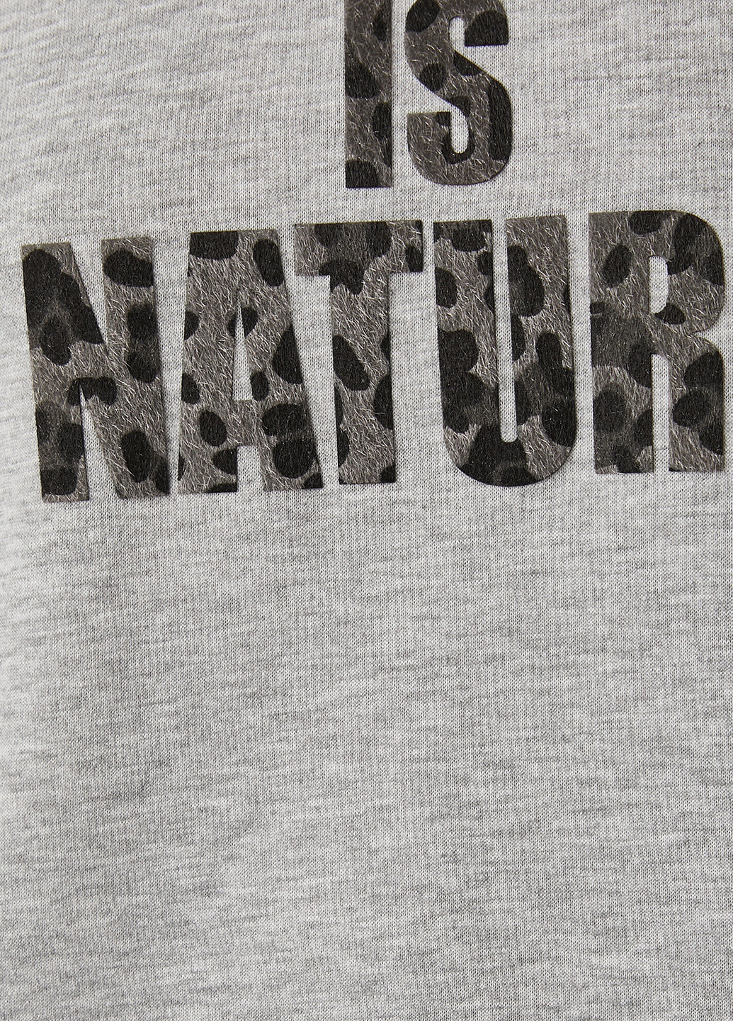 Светло-серый свитшот KOTON надпись без декора (252548171)