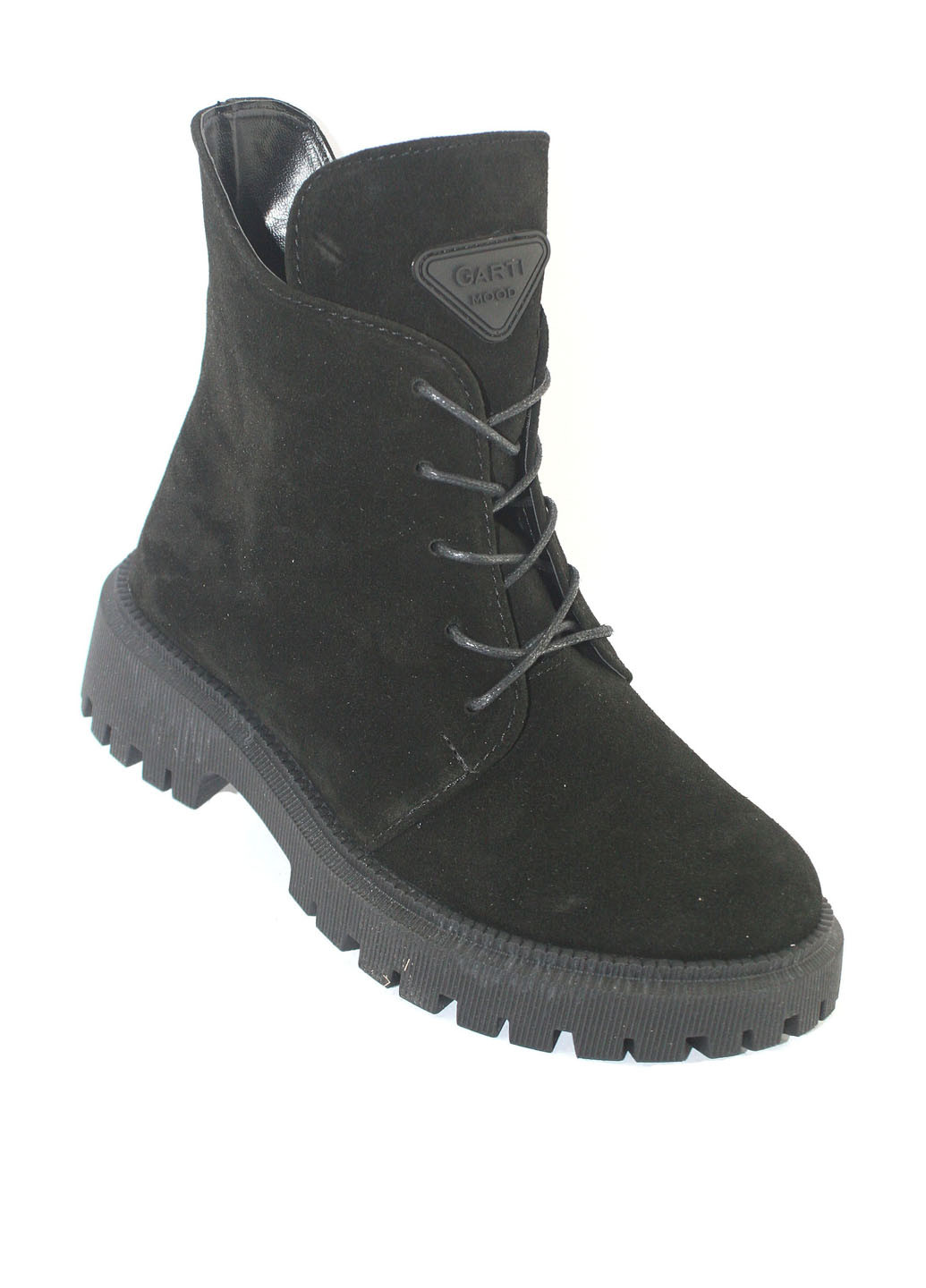 Осенние ботинки Mila на тракторной подошве, со шнуровкой из натуральной замши