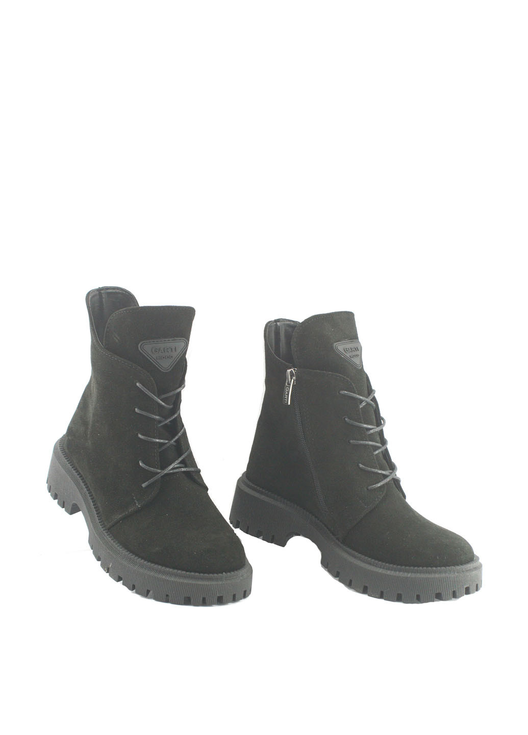 Осенние ботинки Mila на тракторной подошве, со шнуровкой из натуральной замши