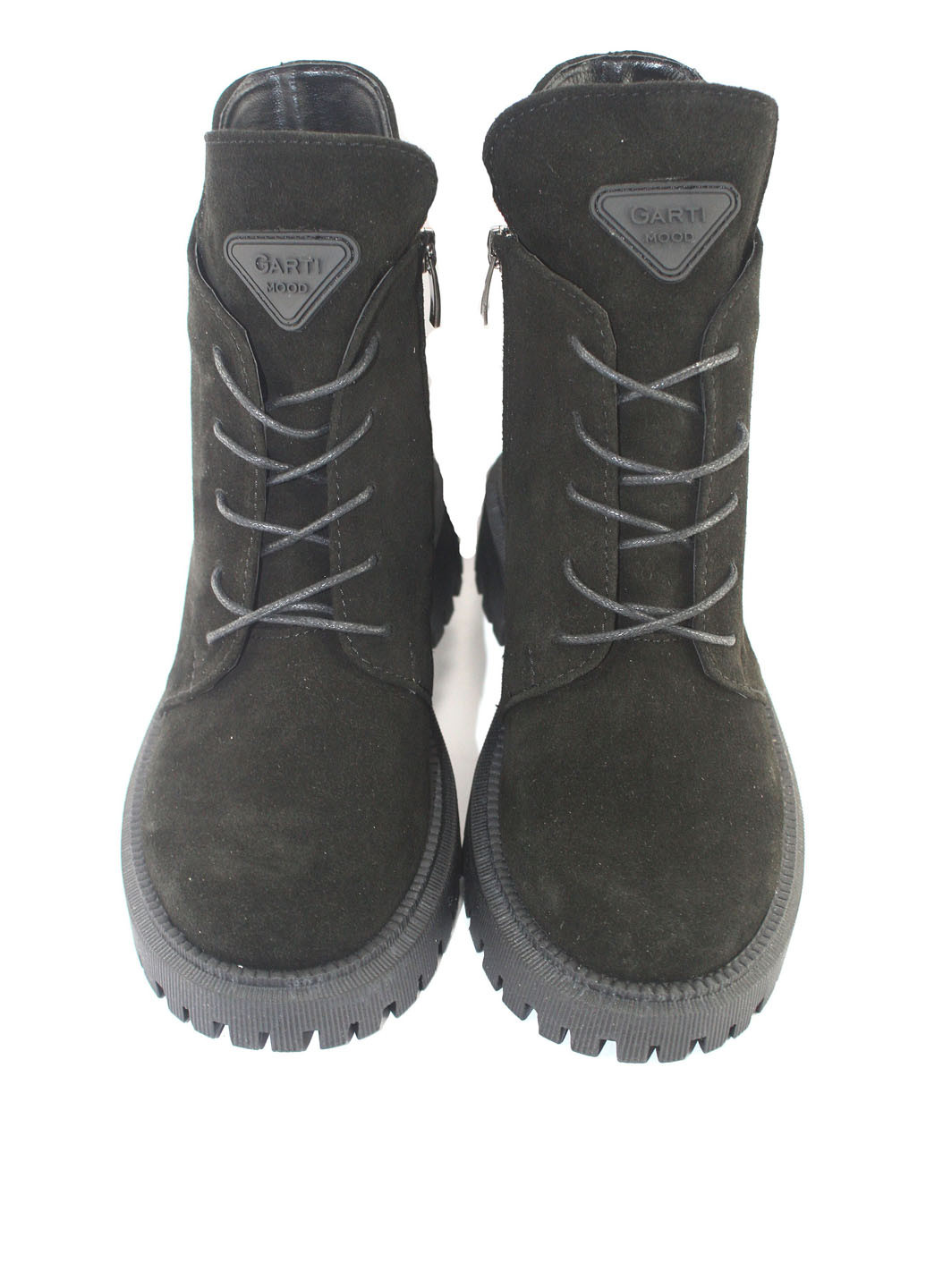 Осенние ботинки Mila на тракторной подошве, со шнуровкой из натуральной замши