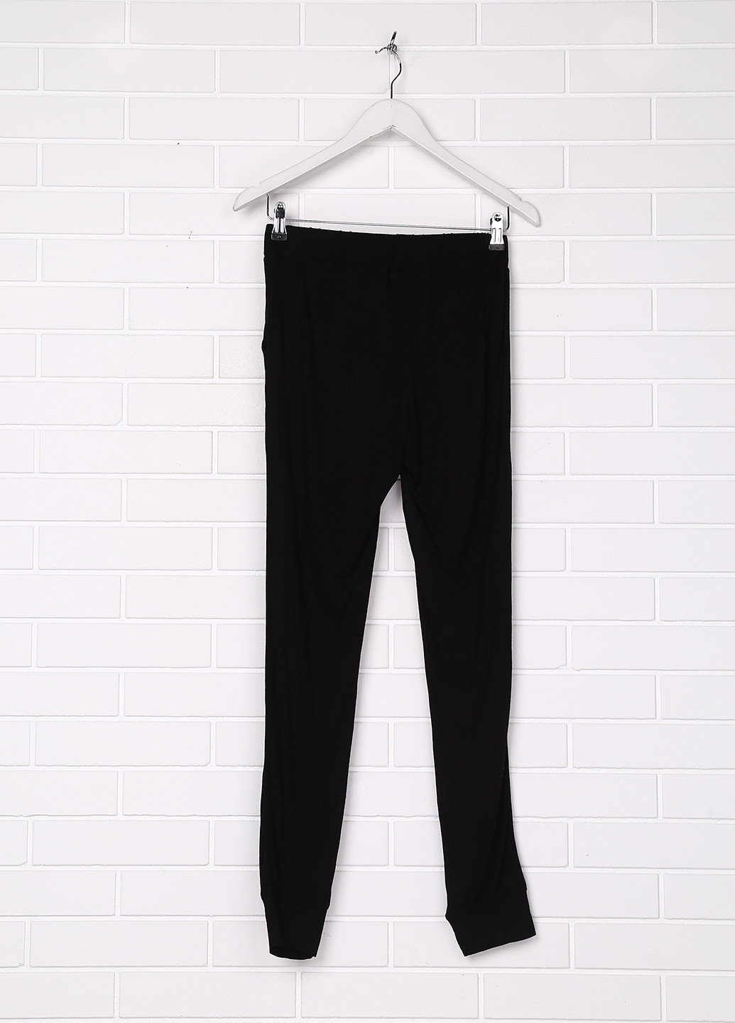 Черные домашние демисезонные со средней талией брюки H&M