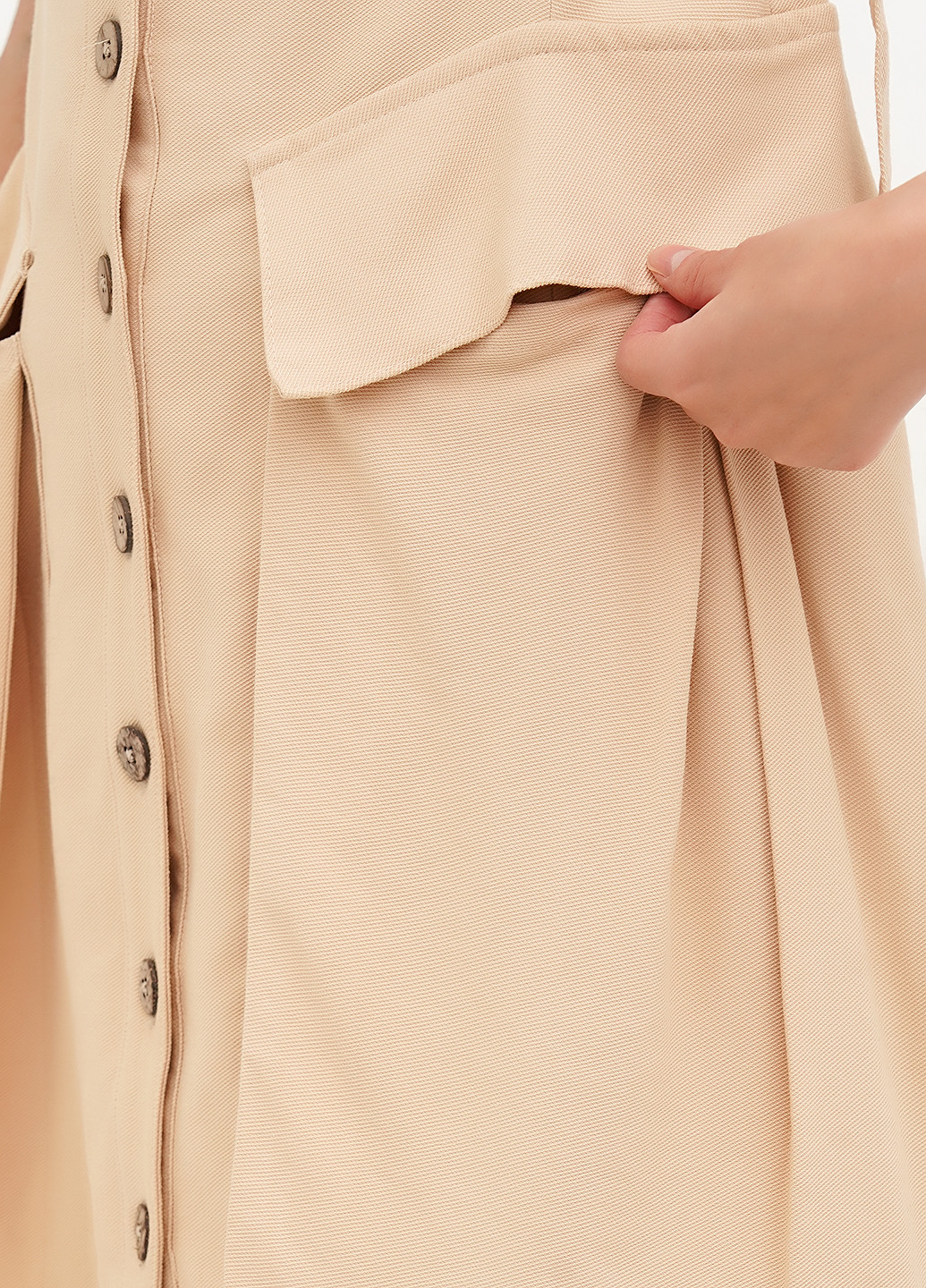 Бежевое кэжуал платье Vicolo однотонное