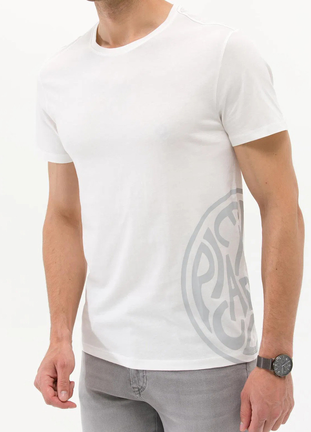 Белая футболка Pierre Cardin