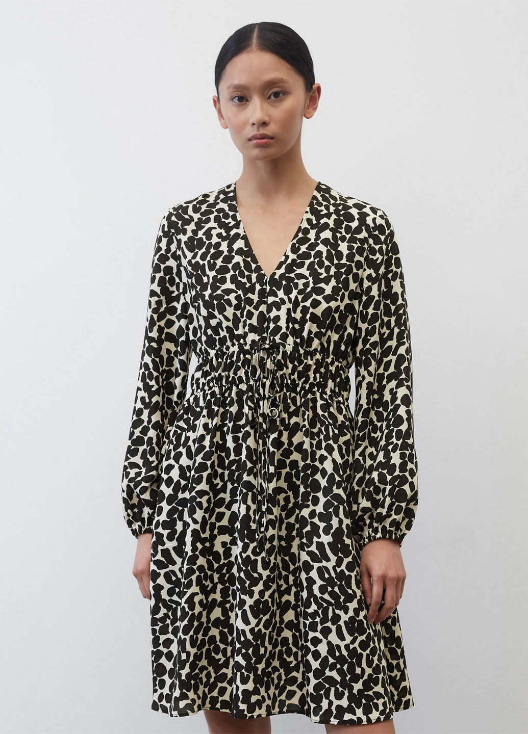 Черное кэжуал платье клеш Marc O'Polo с рисунком