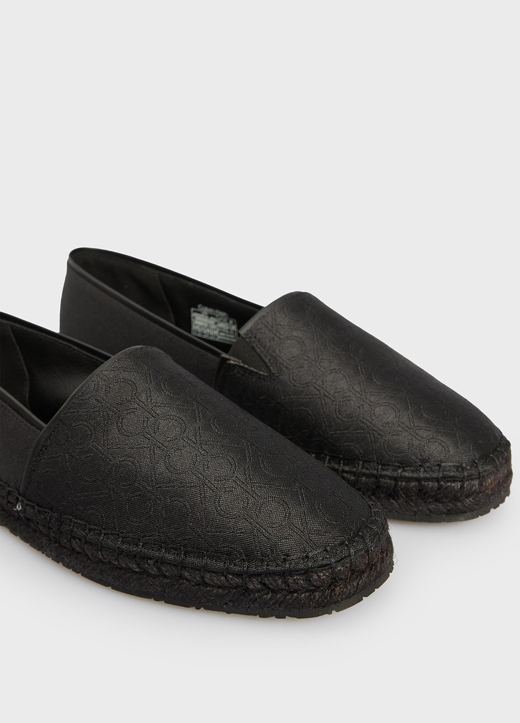 Чорні еспадрилі Calvin Klein логотип плетіння (366302563)