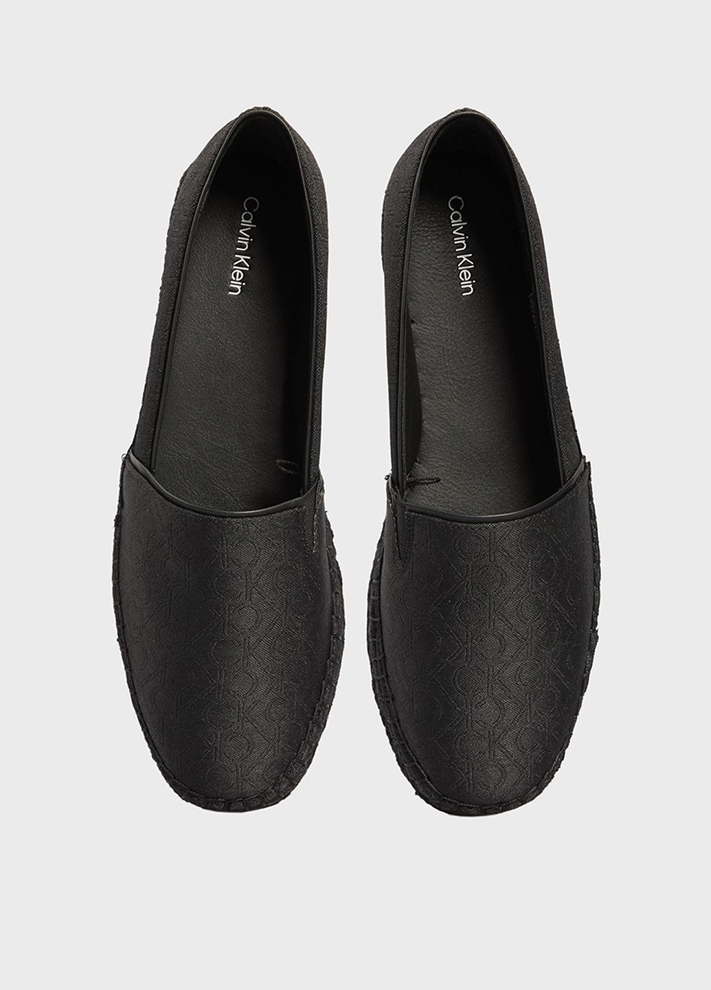 Чорні еспадрилі Calvin Klein логотип плетіння (366302563)