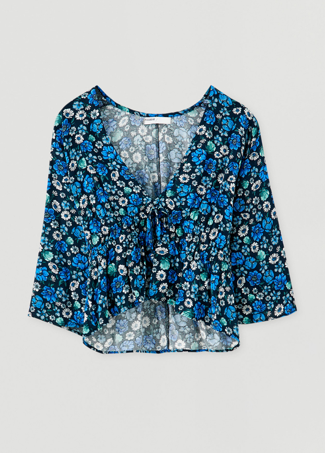 Синяя демисезонная блуза Pull & Bear