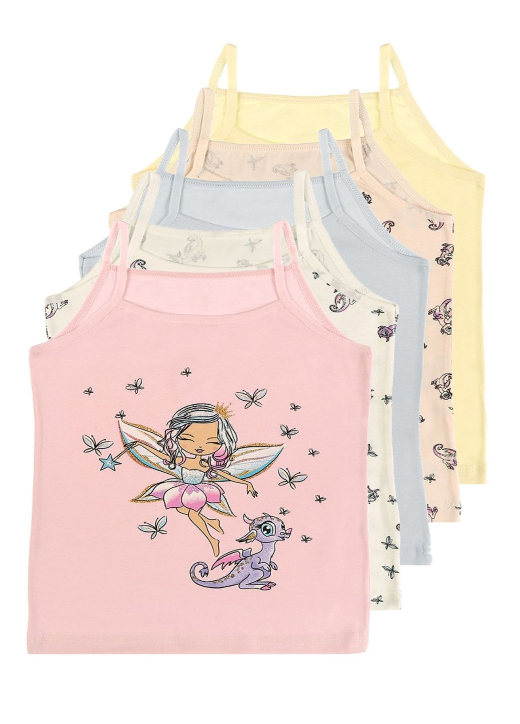 Набор маек на тонких бретелях 5 шт Donella 4371917EH (252942496)